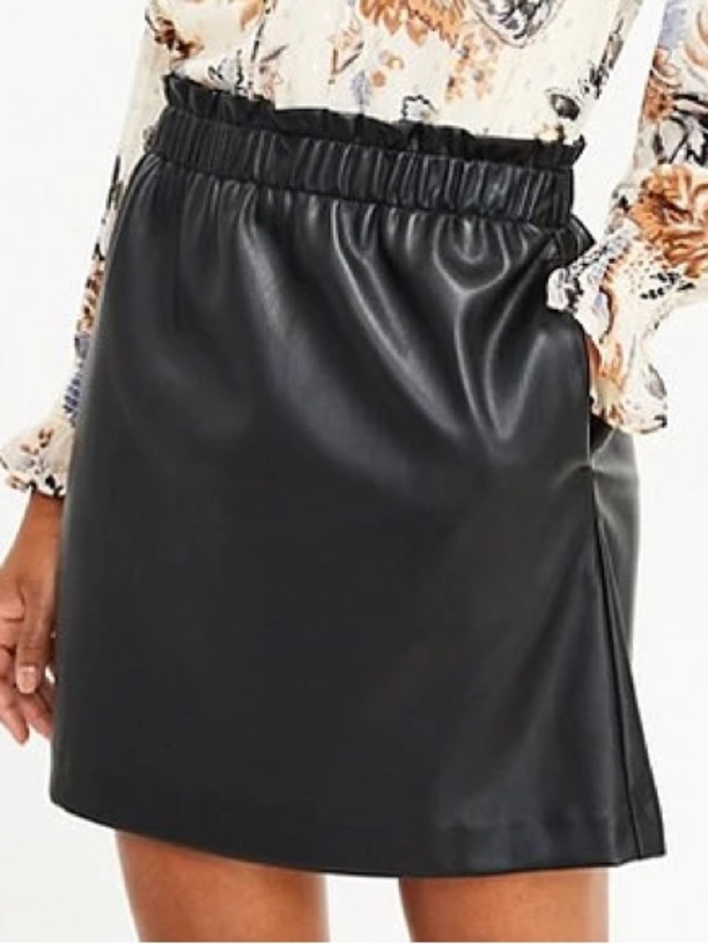 Faux Leather Pocket Skirt - LOFT